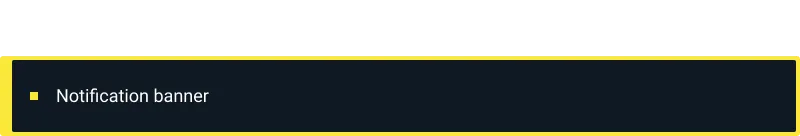 Caution Notification Banner