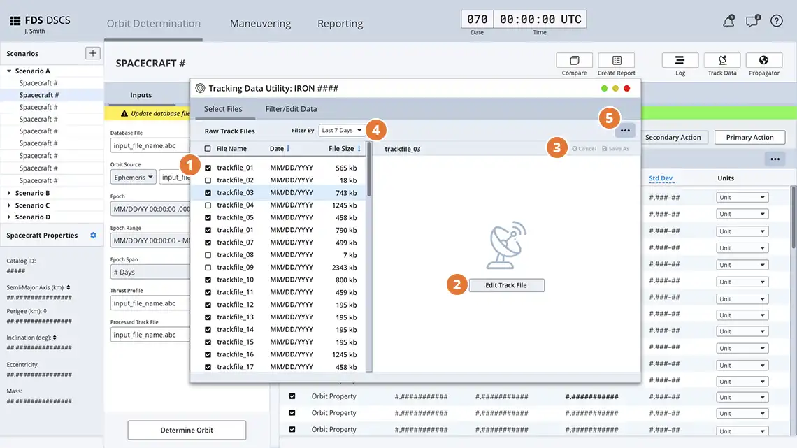 Track Data Utility wireframe